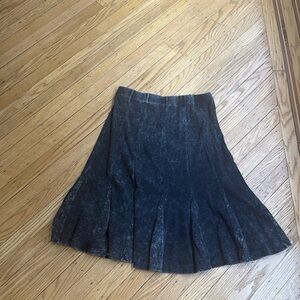 JAY BASICS black acid wash ribbed flare skirt size xl